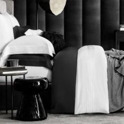 Duvet Cover EDEN -Togas EDEN BL WHITE WHITE STICHING LS DTL 4e62