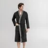 Bathrobe FRANCO -Togas FRANCO BLACK BTHRB LS 01 4df3
