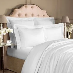 Pillowcase PLAZA -Togas PLAZA WHITE GREY BL DTL 01 4da6