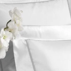 Pillowcase PLAZA -Togas PLAZA WHITE GREY BL DTL 02 1e4d