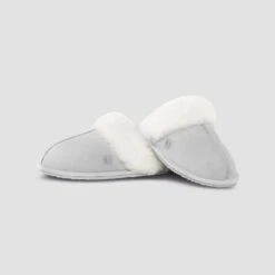 Slippers AMANDA + Grey | TOGAS -Togas amanda grey women slippers double 1 58ee