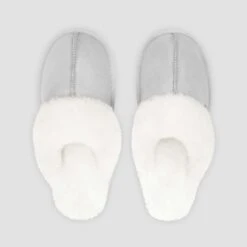 Slippers AMANDA + Grey | TOGAS -Togas amanda grey women slippers from above1 6001