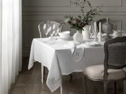 Tablecloths & Napkins KAMEA -Togas camelia white tablecloth hrzntl 1 ebb7