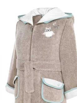 Kids Bathrobe CHEEKY OWLS -Togas cheeky owls kids bthrb dtl 1 0b09