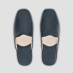 Slippers GLEN + Blue | TOGAS -Togas glen dark blue slippers from above1 116d