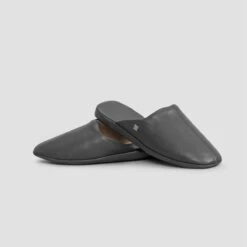 Slippers GLEN + Grey | TOGAS -Togas glen graphite slippers double ae63