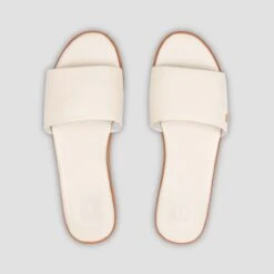 Slippers GLORIA + Ecru | TOGAS -Togas gloria ecru women slippers from above1 f24c