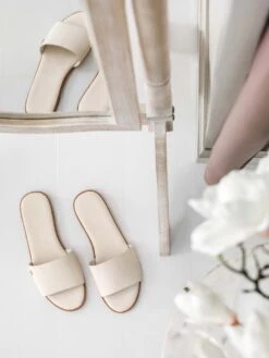 Slippers GLORIA + Ecru | TOGAS -Togas gloria ecru women slippers ls vrtcl 10375 7ac2