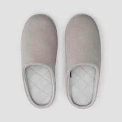 Slippers OLIVIA + Grey | TOGAS -Togas olivia beige wo slippers from above1 3202