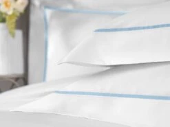 Duvet Cover PLAZA -Togas plaza white light blue bl dtl 05 2 2 2a2f