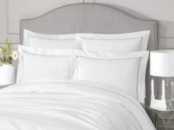 Duvet Cover PLAZA -Togas plaza white light blue bl hrzntl 2 2 e178