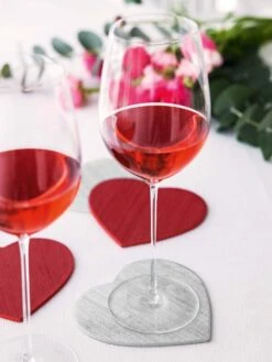 Wineglass Coaster EMERI + Red, Grey | TOGAS -Togas valentine s souver ls dtl 01 908c