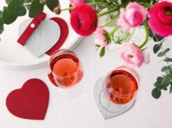 Wineglass Coaster EMERI + Red, Grey | TOGAS -Togas valentine s souver ls dtl 02 d280